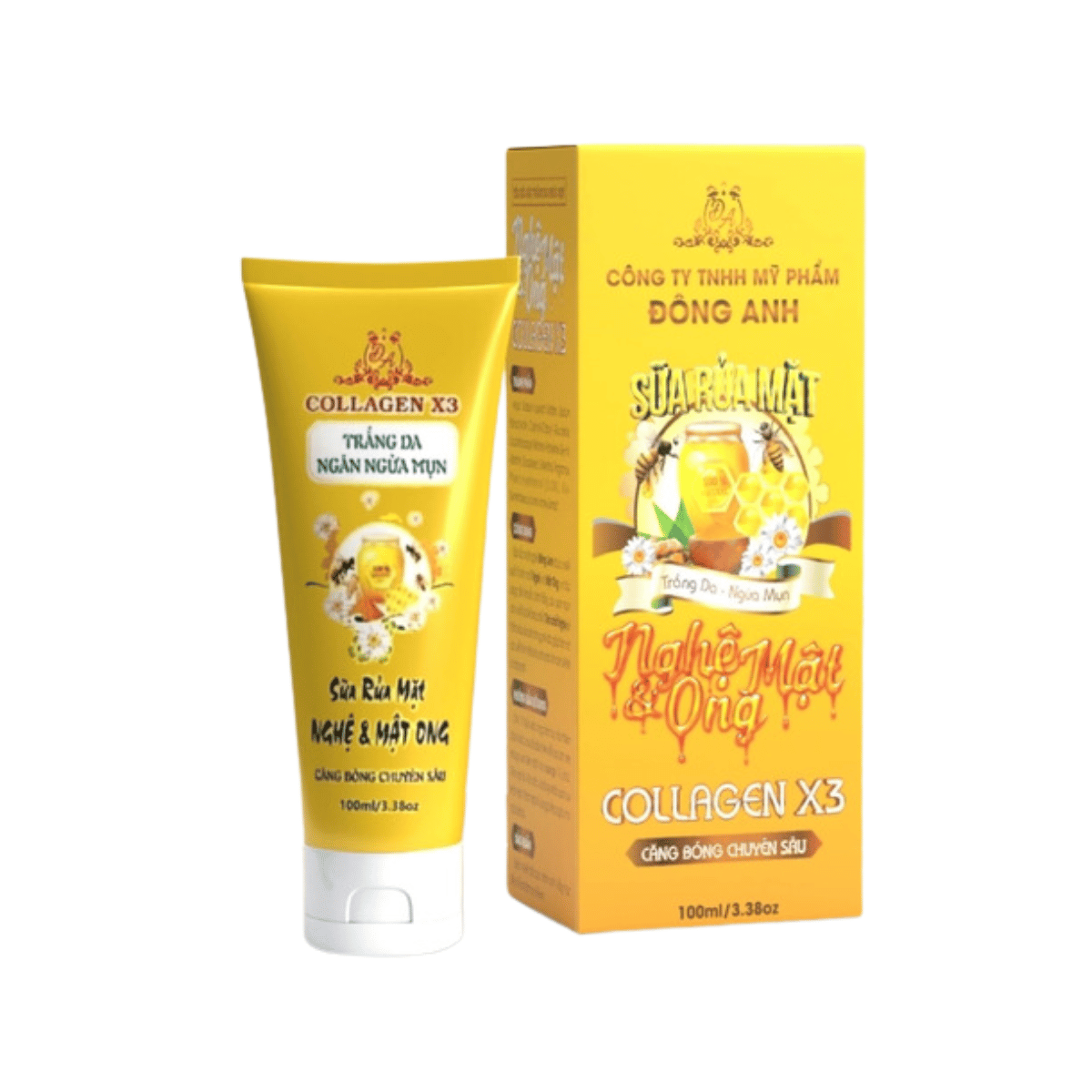 Sữa Rửa Mặt Nghệ Mật Ong Collagen X3